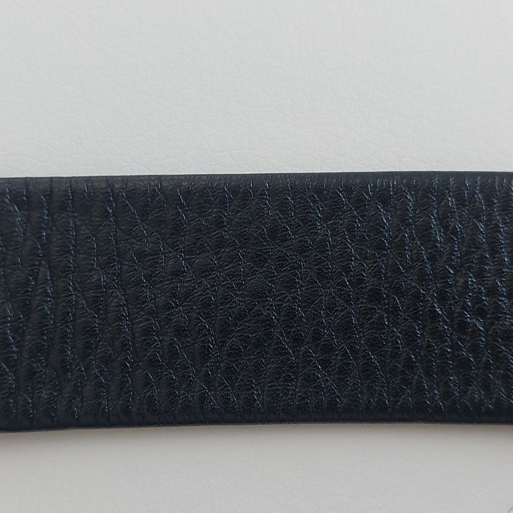 BRAVE, Black Leather Belt with Stones Buckle - Picture 6 of 6